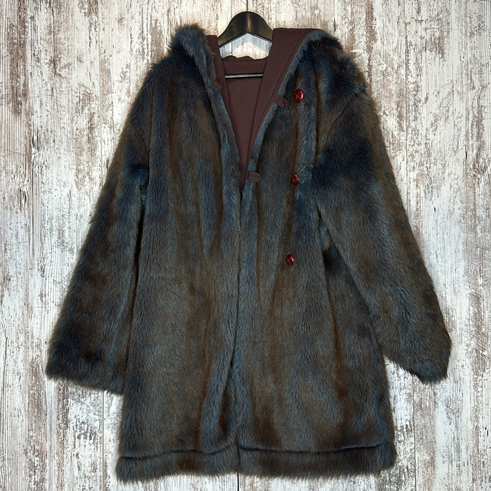 Ivan Grundahl Linea S Faux Fur reversible Coat size 36 - Picture 3 of 8